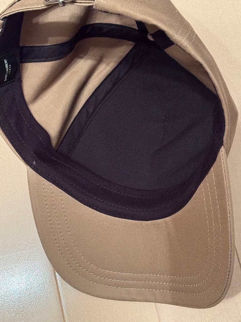 【残3日】SAINT LAURENT キャップ ベージュブラウン 57 サイズ