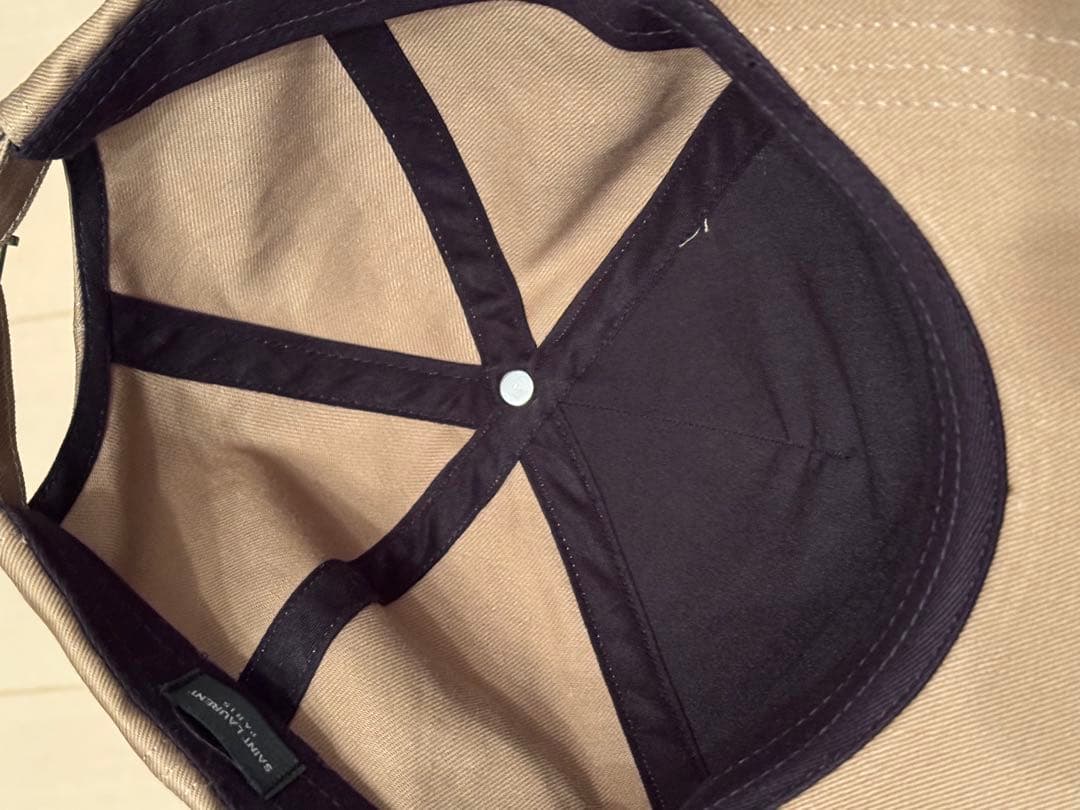 【残3日】SAINT LAURENT キャップ ベージュブラウン 57 サイズ