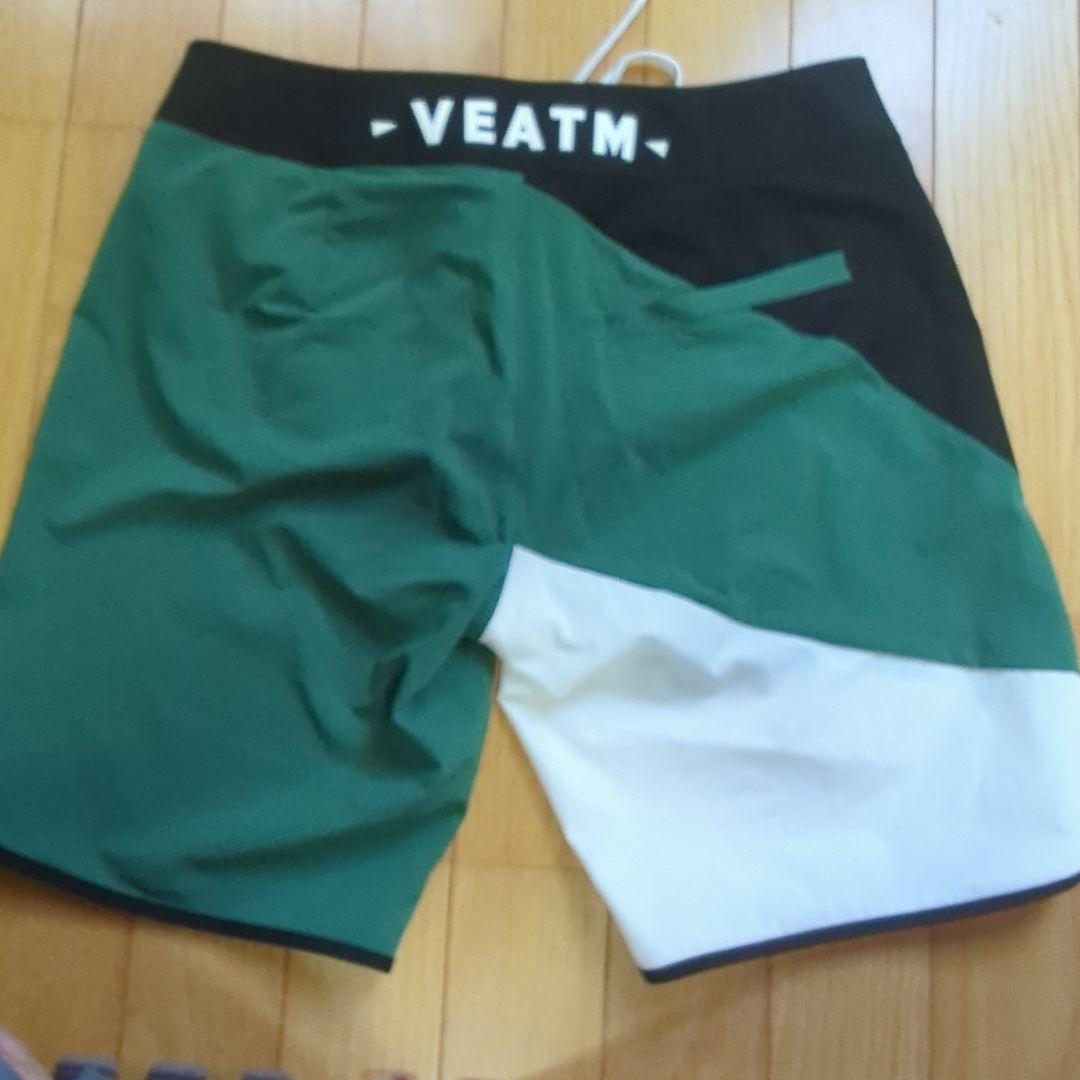 VEATM サーフパンツ Mサイズ 水着 緑/白/黒