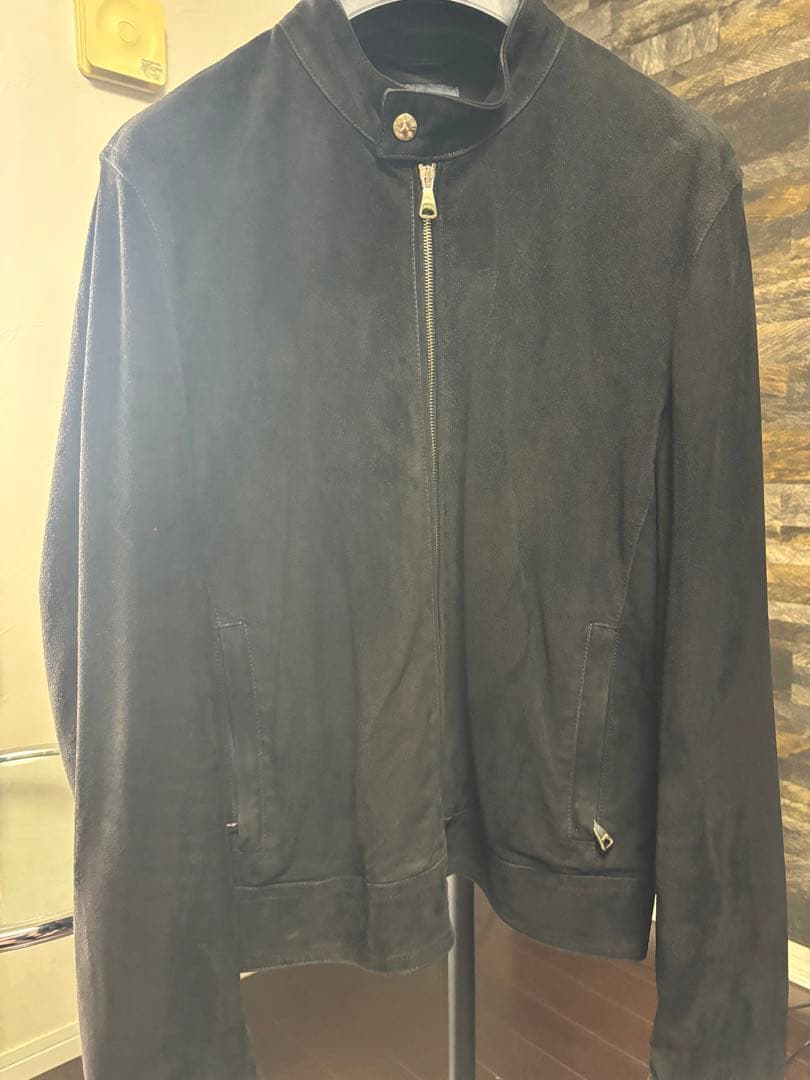 EMMETTIエンメティ　ブラックスエードゴールドジップ　ユリ50ハンガー付き