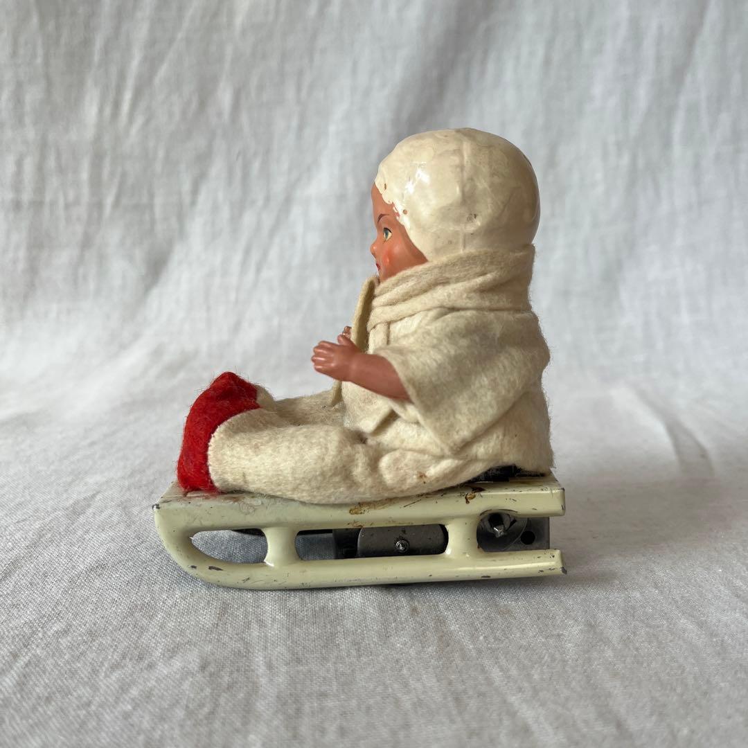 レア　ドイツ　アンティーク　ぜんまい　ソリ滑り