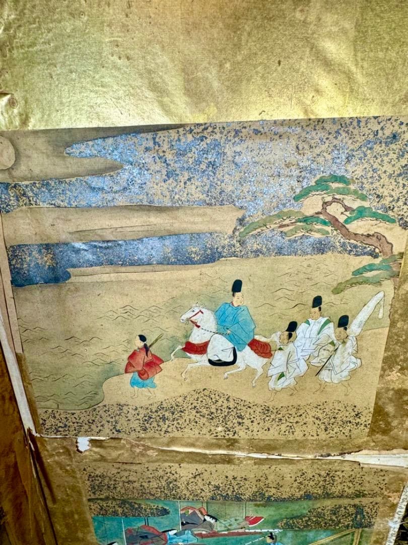 ヴィンテージ屏風 六曲一双 全36図 江戸〜明治 和風美術 2屏風セット