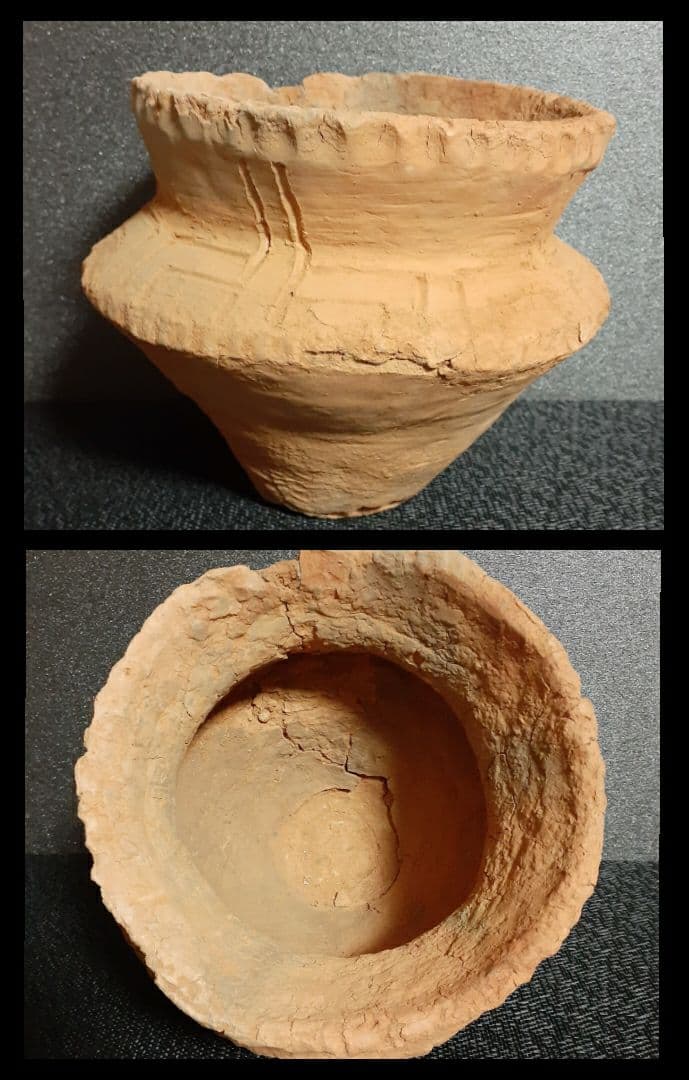 渥美出土　【弥生時代～古墳時代】　陰刻文様　広口壺　土器　土師器　須恵器