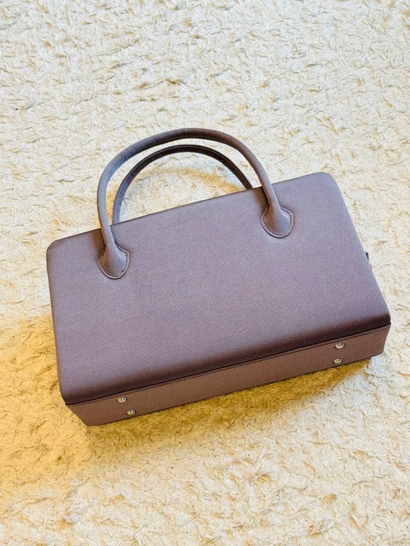 【最終価格】和装バッグ　あおりバック　藤色　グレー　バック　着物　和想庵