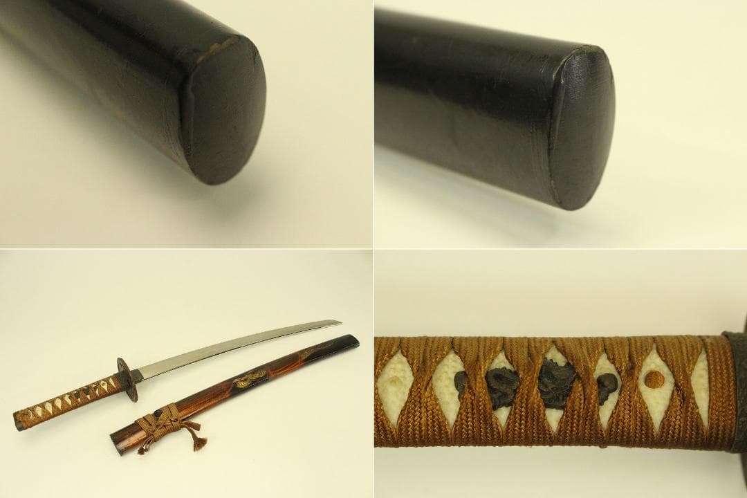 武具 模造刀 大刀 小刀 セット 鞘龍彫刻(メ1483)