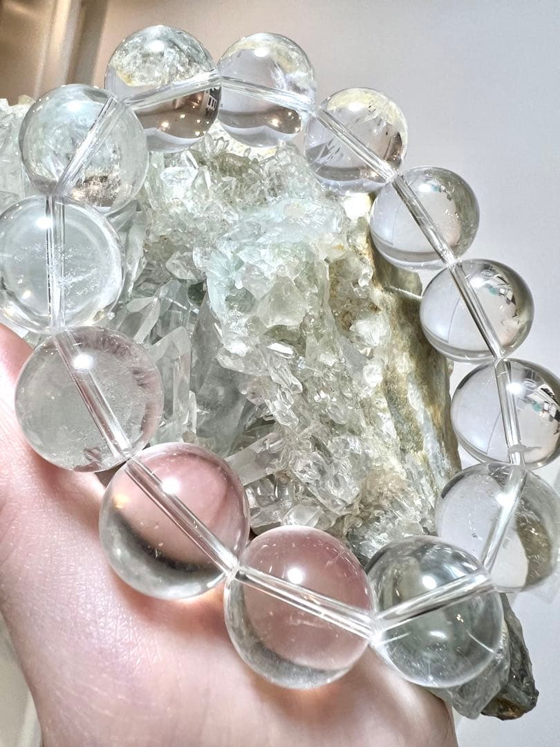 R様美✨超希少✨AAAAAマニハール水晶ブレスレット✨精霊の花冠✨レムリアン天使