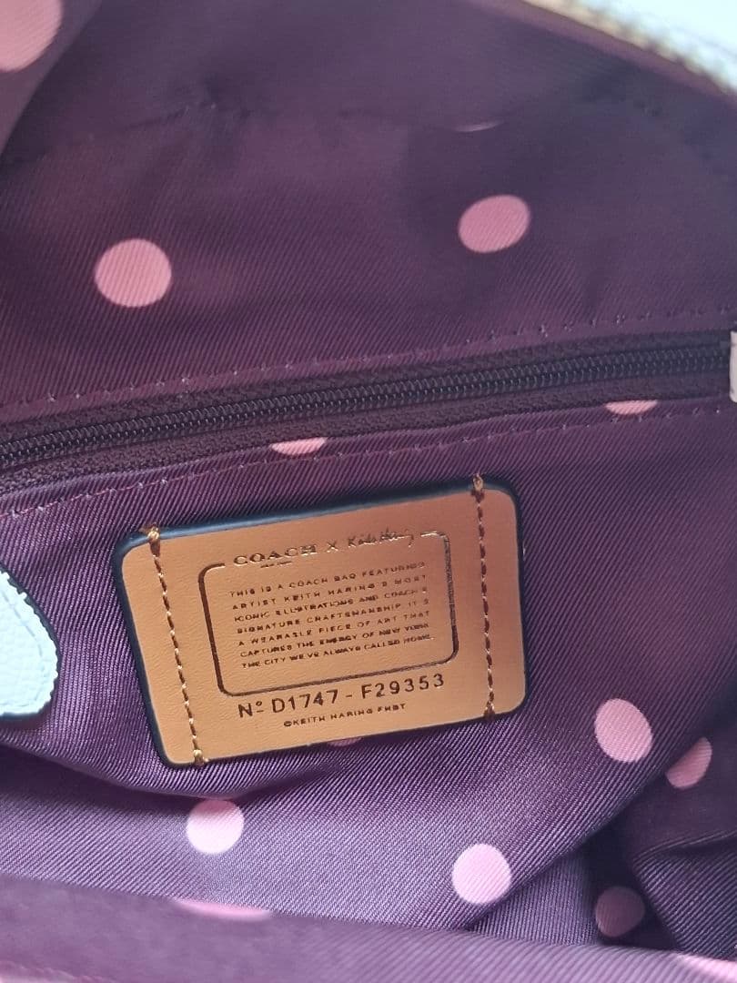 【COACH × Disney】ミニーマウス ミニリュック ホワイト レザー