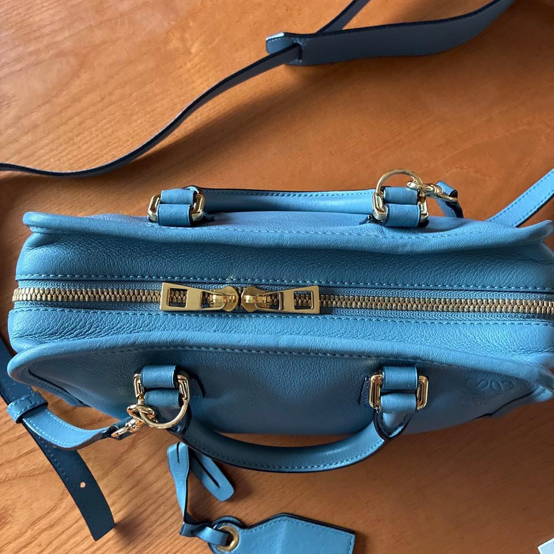 お値下げ❗️LOEWE 青 アマソナ23ショルダーバッグ 保存袋付き