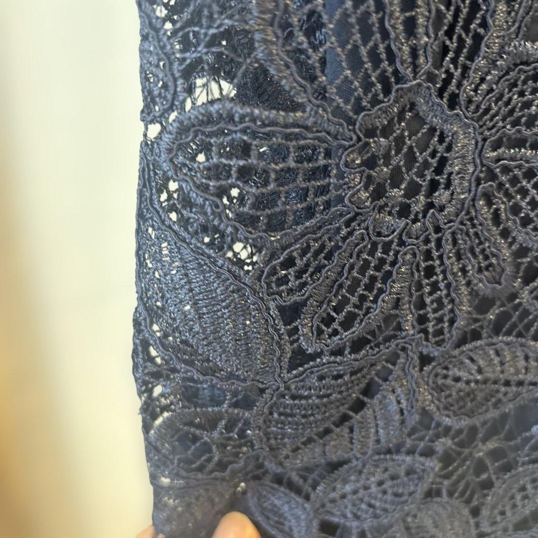 TADASHI SHOJI ネイビー レースワンピース サイズ2