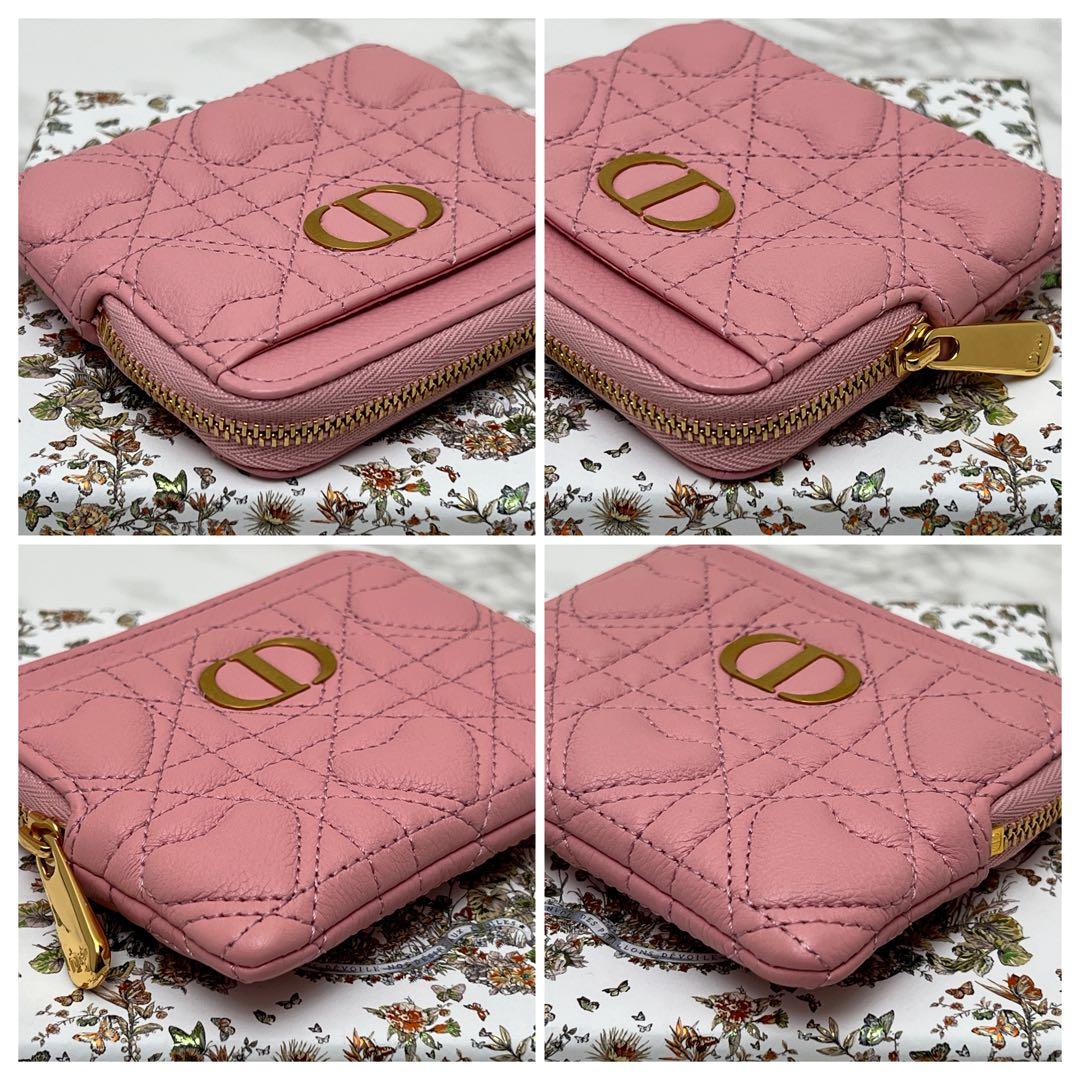 ディオール カロ ラベンダー ウォレット ケース ピンク ハート