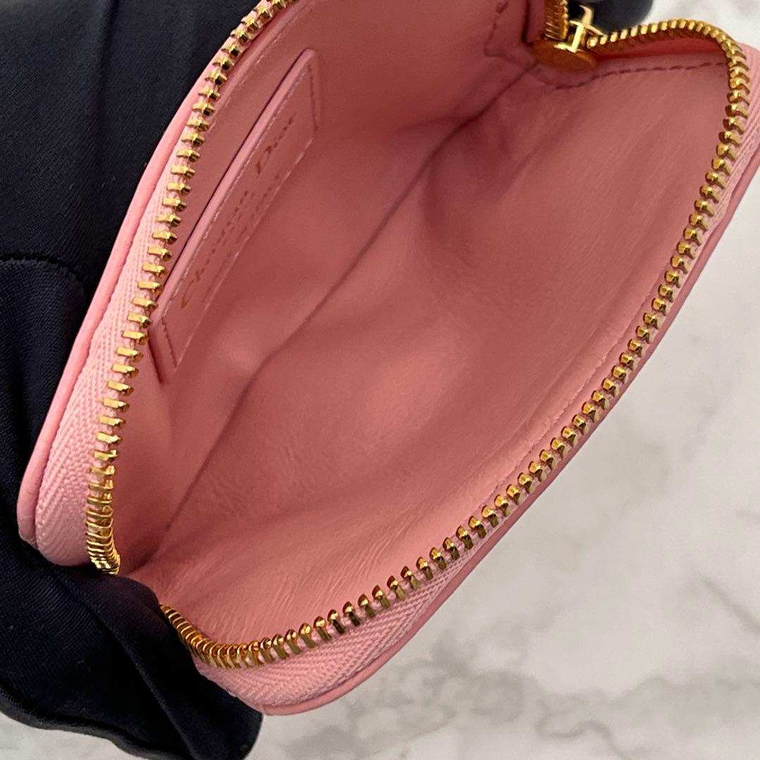 ディオール カロ ラベンダー ウォレット ケース ピンク ハート