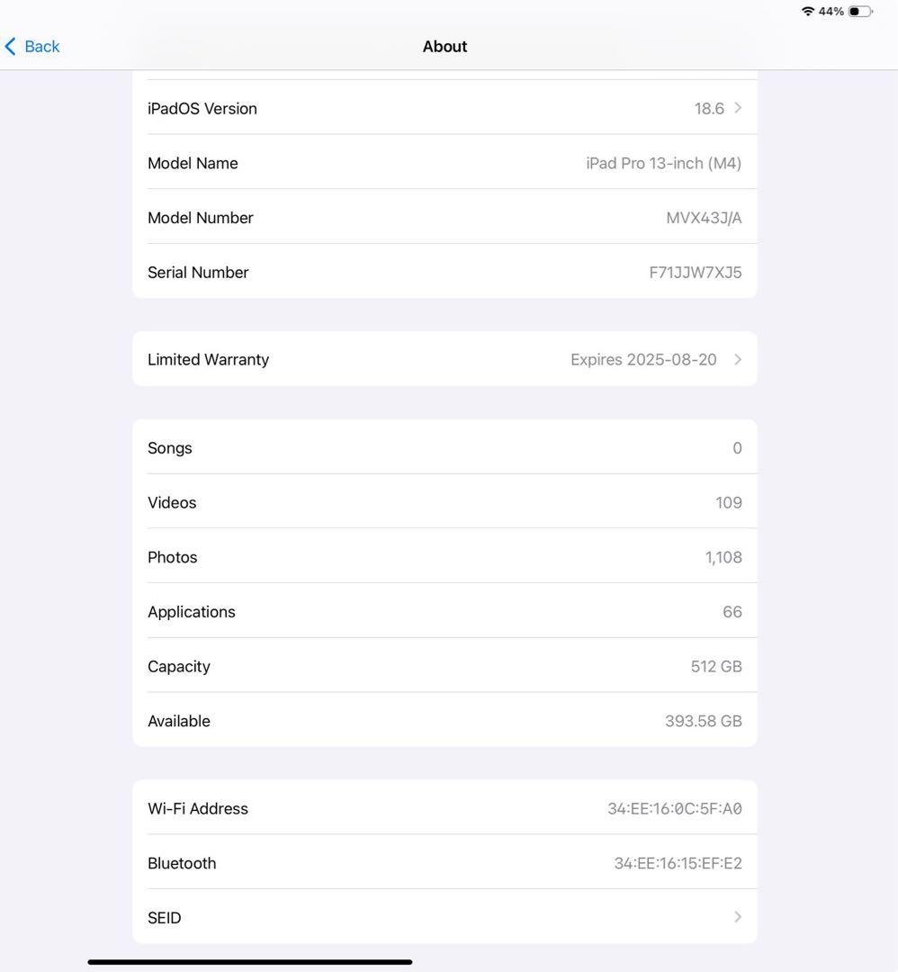 ゆ*】様 13インチiPad Pro M4 512GB Wi-Fi スペースブラ
