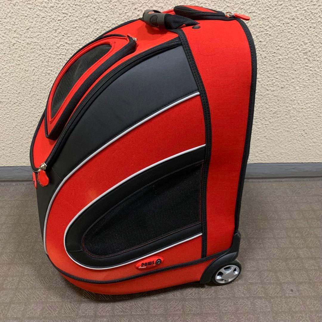 PAWS カート式キャリーバッグ　レッド