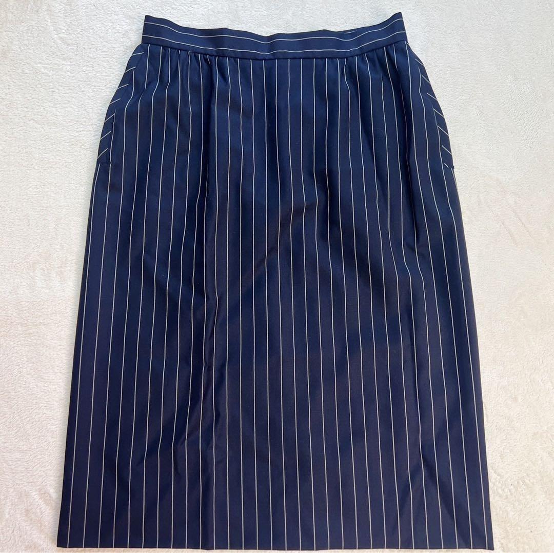 ヴィヴィアンウエストウッド ストライプ オーブボタン ウール スカート　42