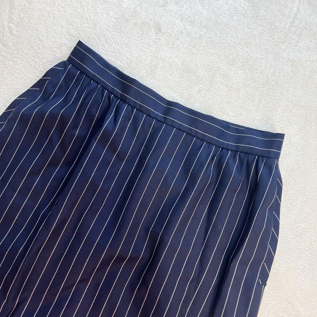 ヴィヴィアンウエストウッド ストライプ オーブボタン ウール スカート　42