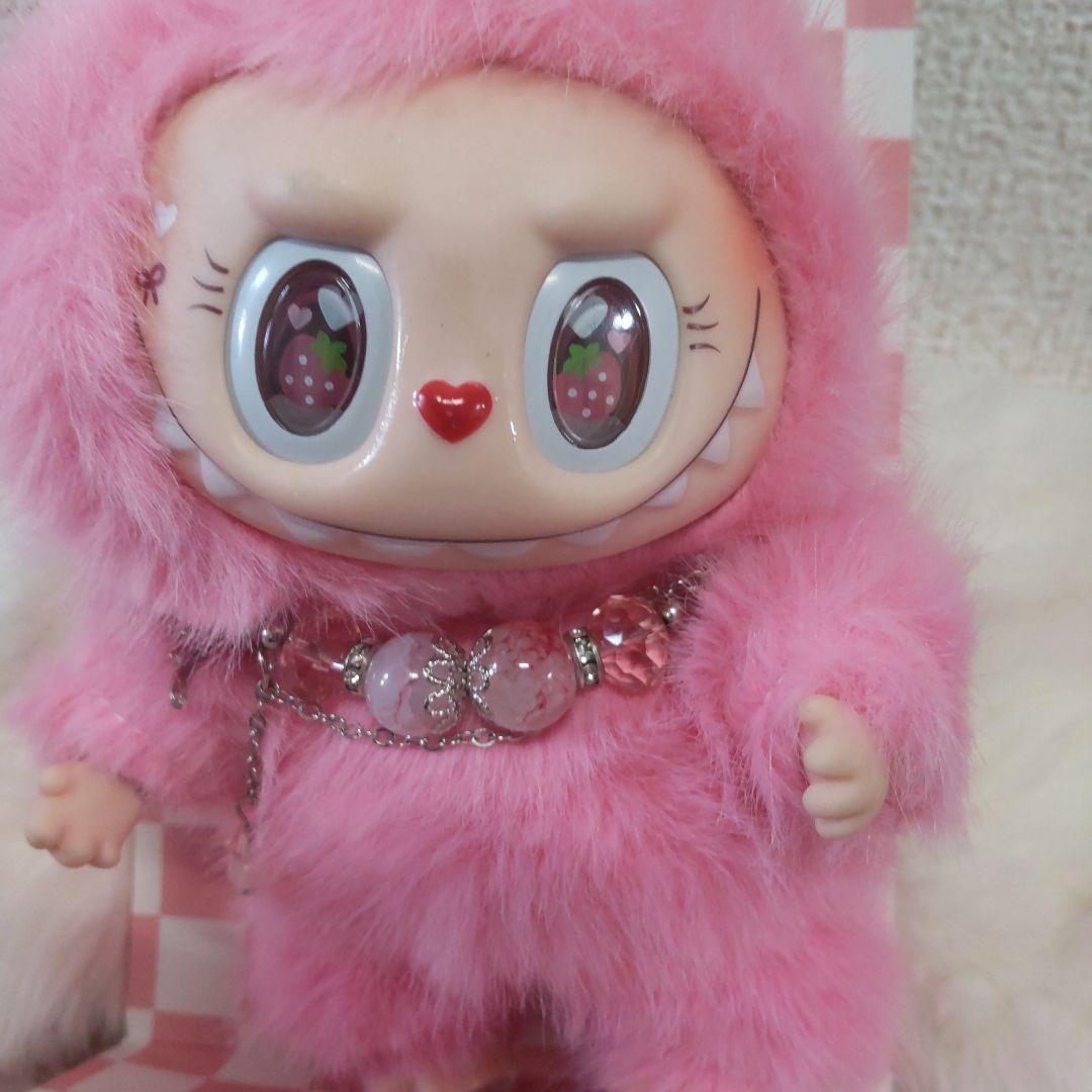 海外限定イチゴZIMOMO♡ぬいぐるみキーホルダー LABUBU♡+。♪