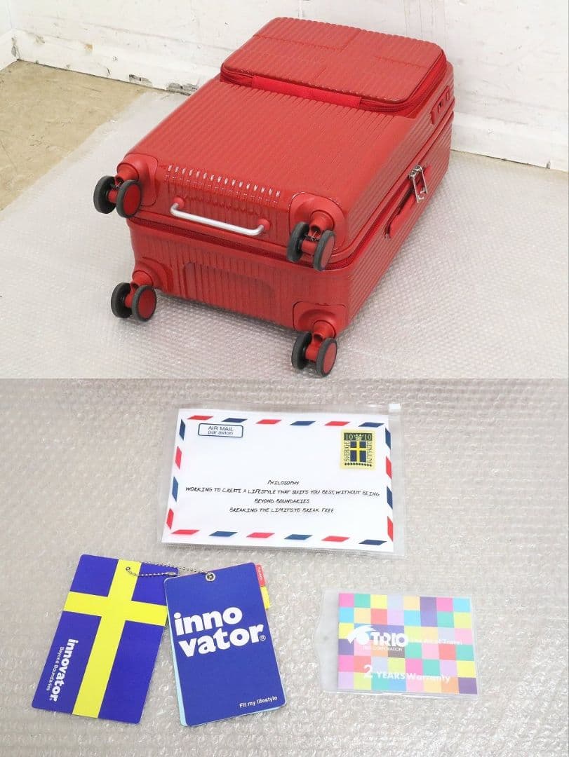 短期使用品【イノベーター INV60RED】スーツケース 62L・キャリーケース
