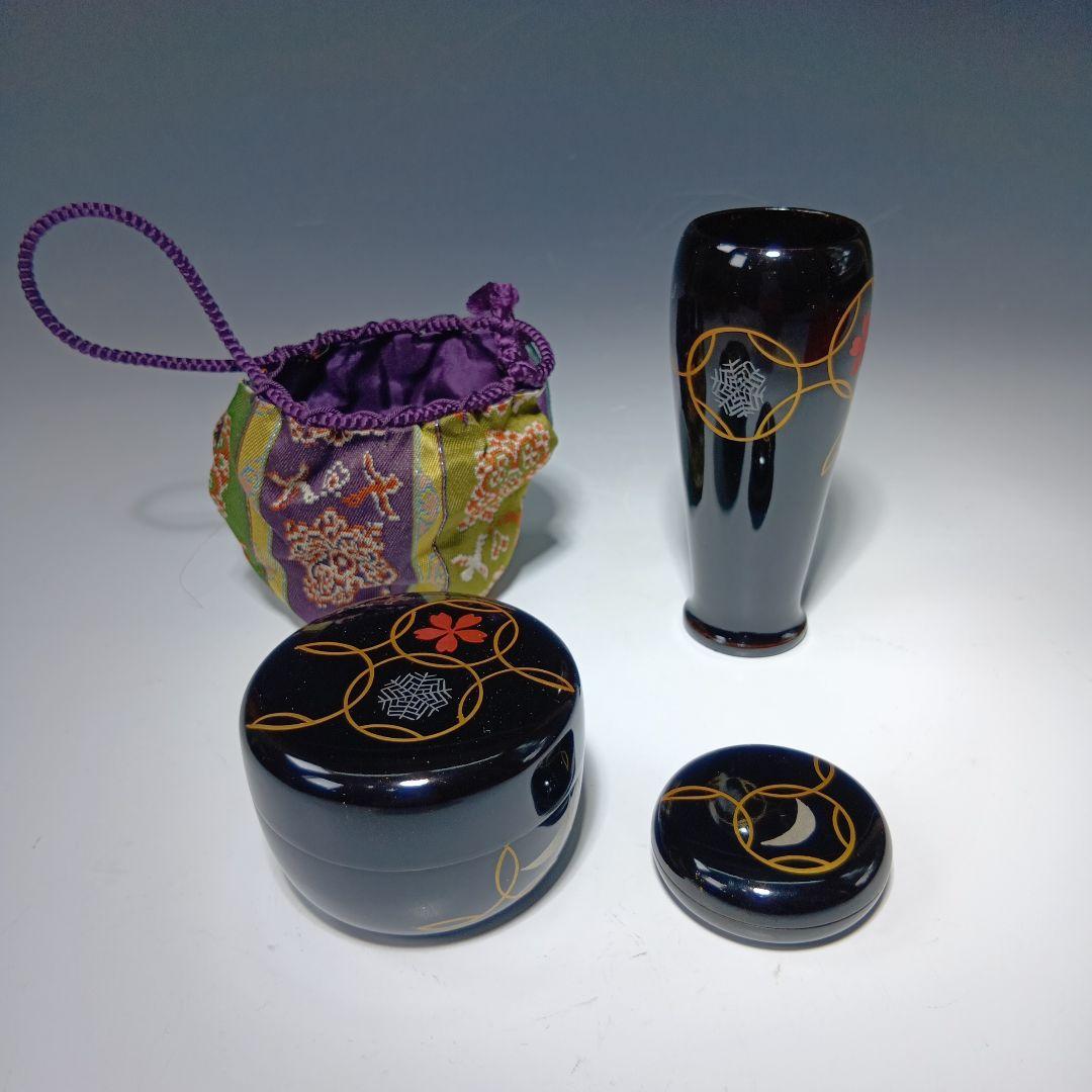 値下げ茶道具　蒔絵茶箱一式