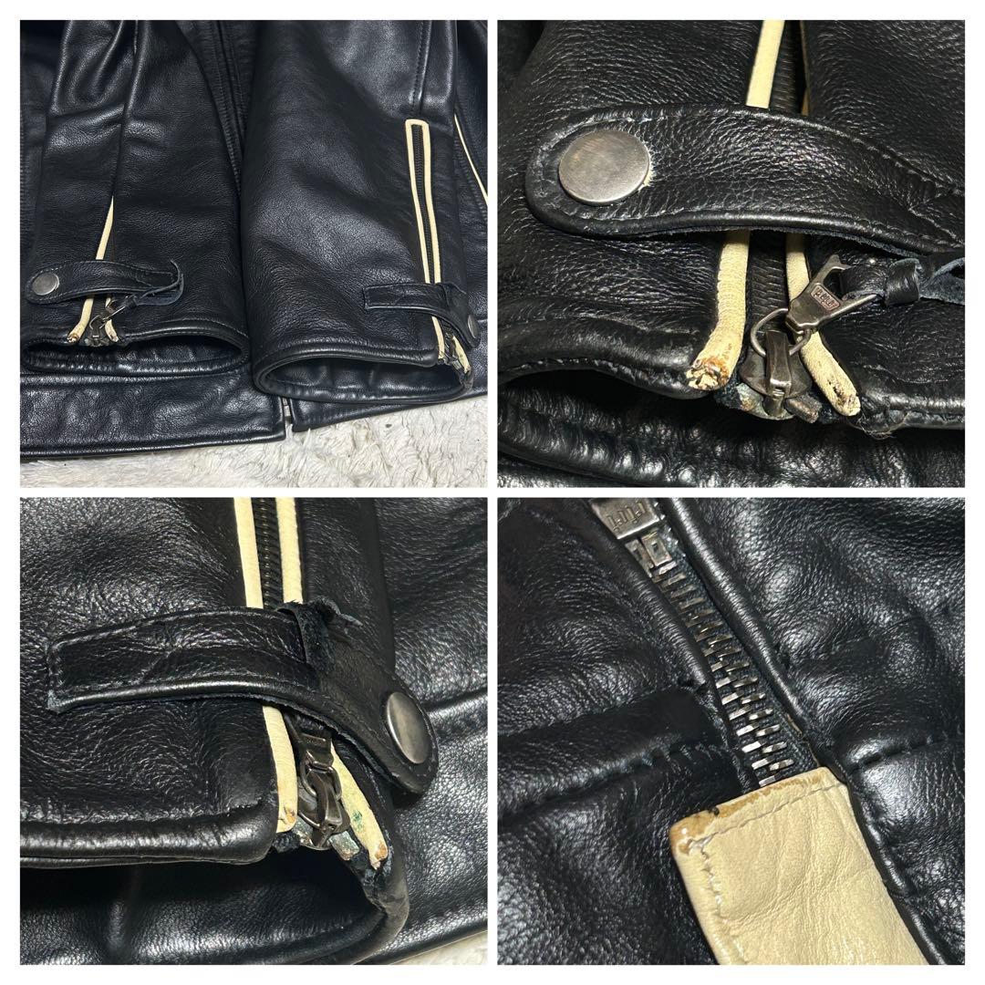 美品　PS PaulSmith シングルライダースジャケット　(L) 牛革　黒