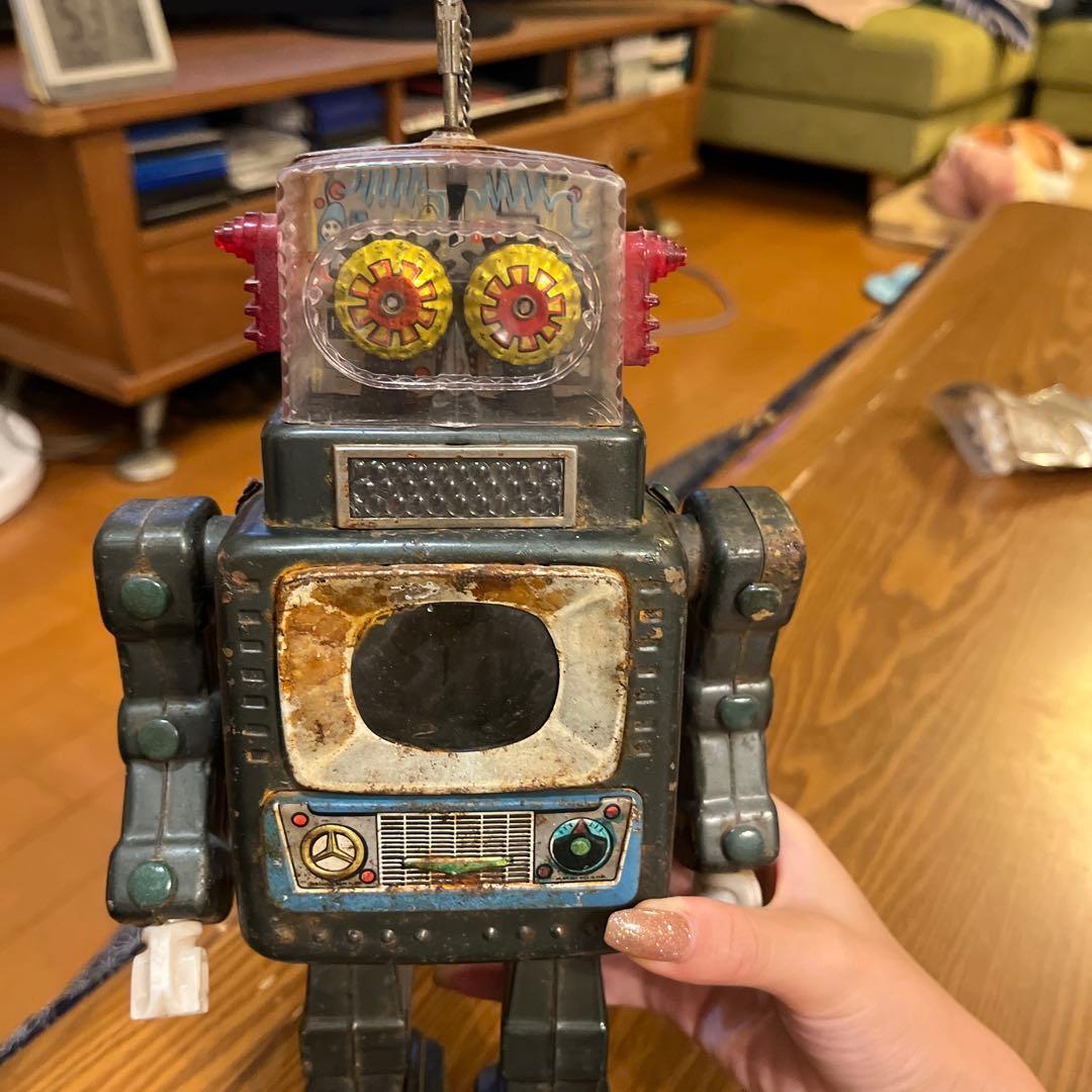 レトロ ロボットおもちゃ アンテナ付き