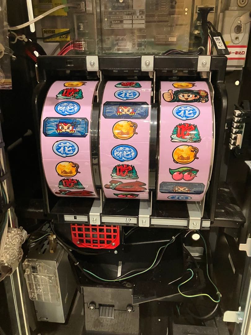 【美品不要機】パチスロ 実機 緑ドン キラメキ！炎のオーロラ伝説