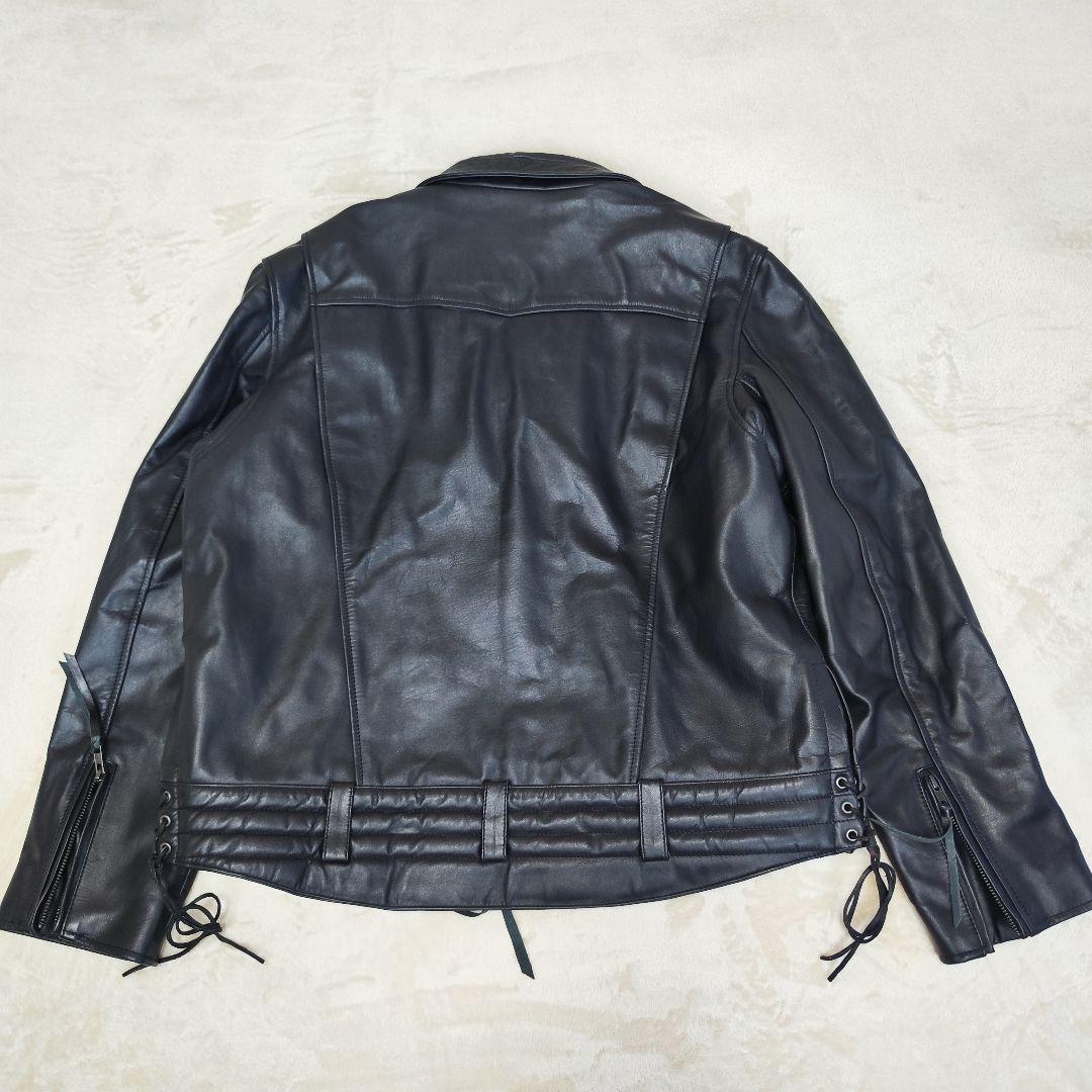 リューグーレザーズ WING-NECK ハイ シングルライダース ボアインナー付