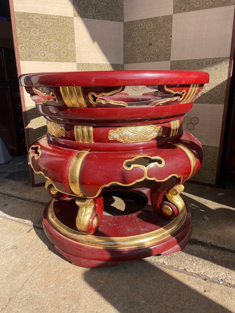大型希少　太光寺　りん台　高さ69cm 金箔 大型寺院 伝統仏具 径75cm