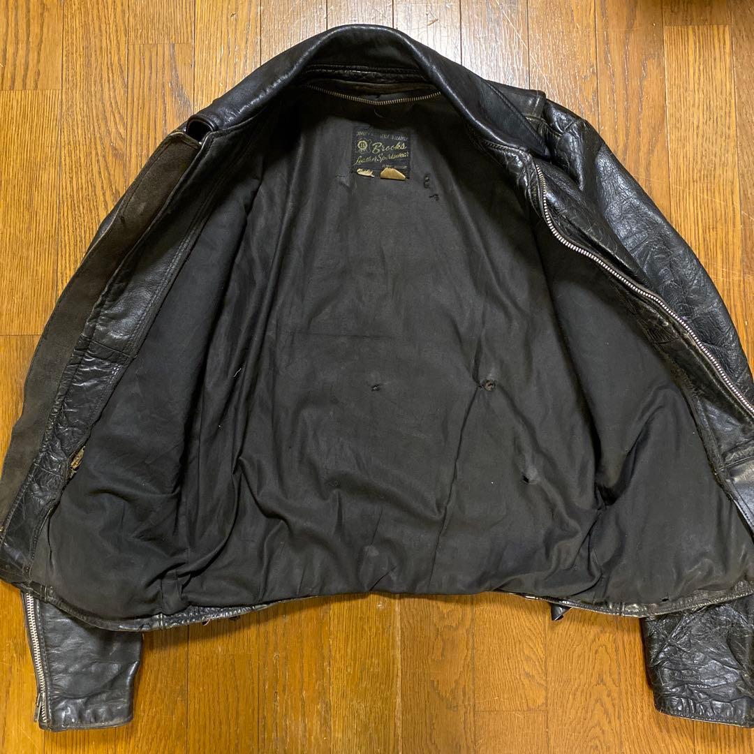 60s Brooks シングルレザージャケット ビンテージ usa 製