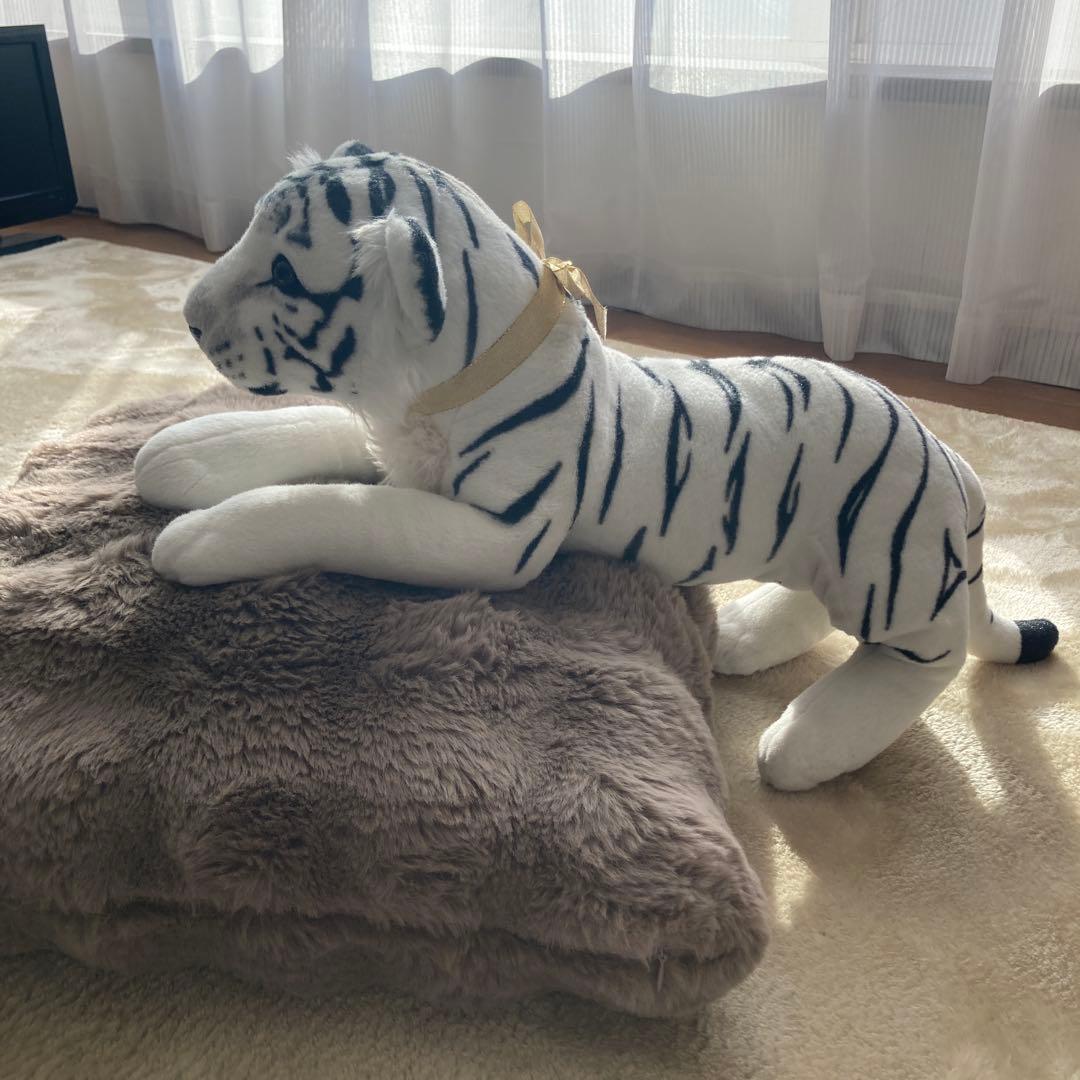 めちゃカワ＊ふわふわ＊ホワイトタイガー ぬいぐるみ♪