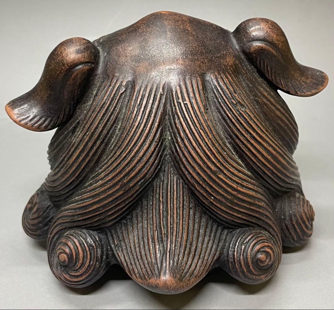 古備前　玉乗り　獅子香炉 　bg410