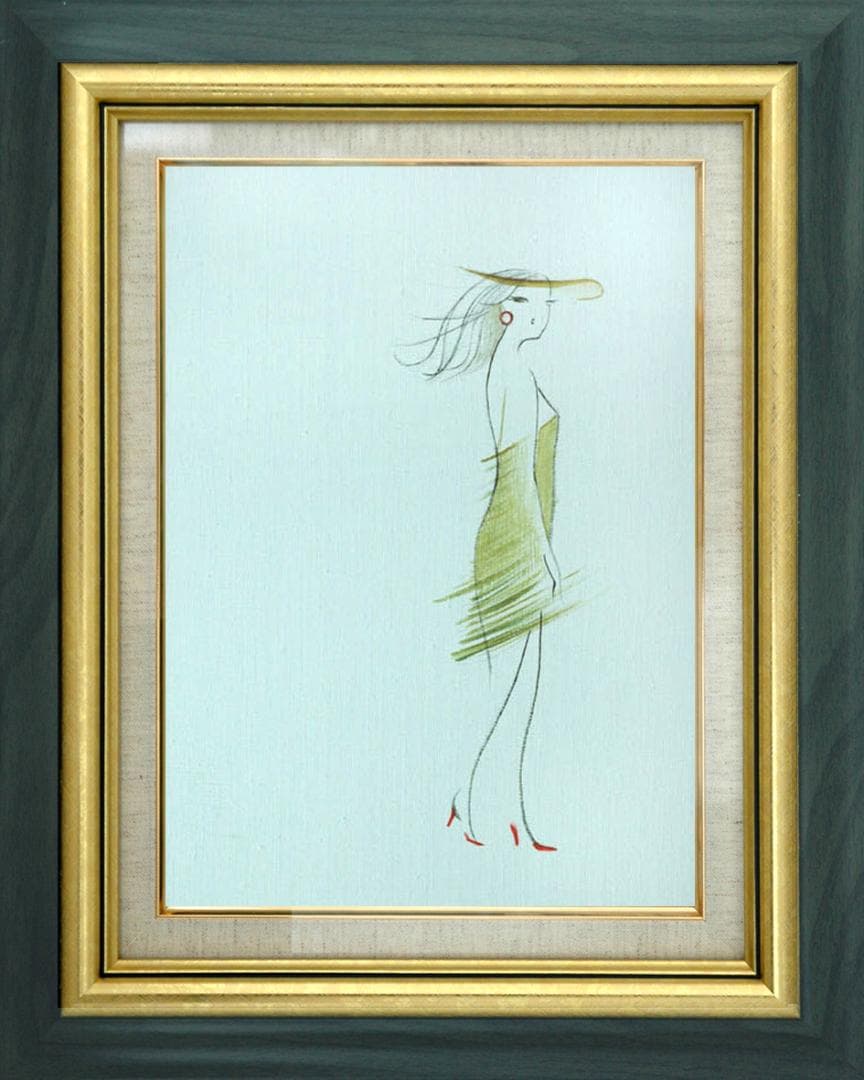 油絵 菅家令子 絵 絵画 インテリア F4-080314 人物 女性像