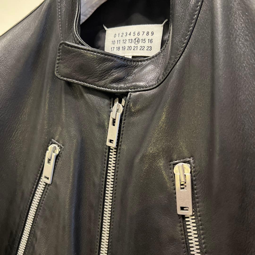メゾンマルジェラ ハの字ライダース 18ss 5-ZIP JACKET 44