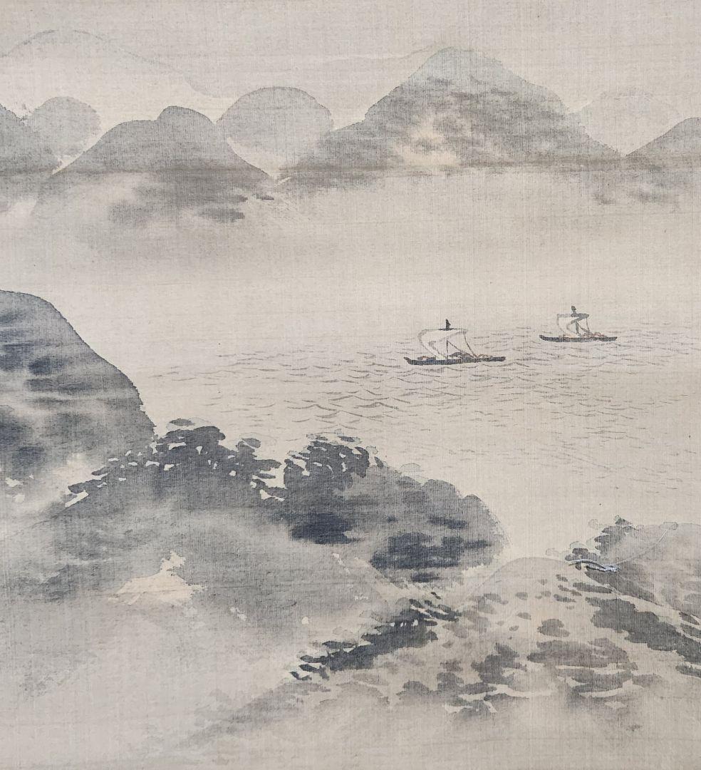 【富士山図】清原(狩野)雪信 1000 女流画家 江戸狩野 掛け軸　肉筆