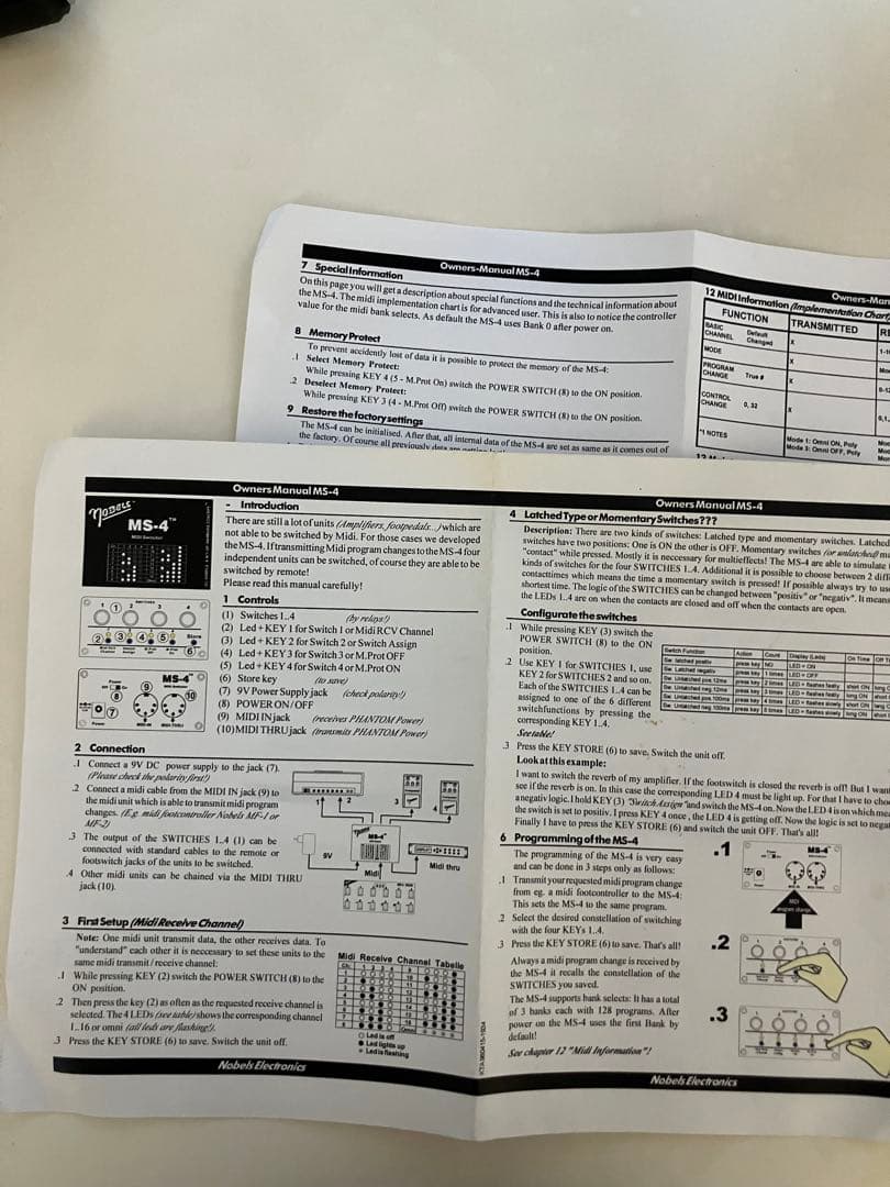 Nobels MS-4 MIDIスイッチャー