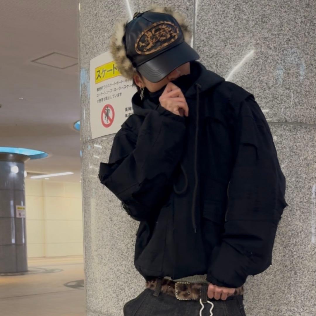 Hakenhertz ハーケンヘルツ ボンバージャケット 着画あり