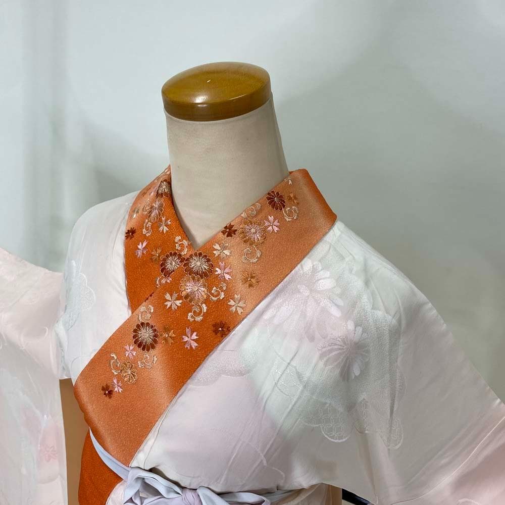 振袖フルセット 白 ピンク 成人式 草履バック付き 帯 小物一式 S-191