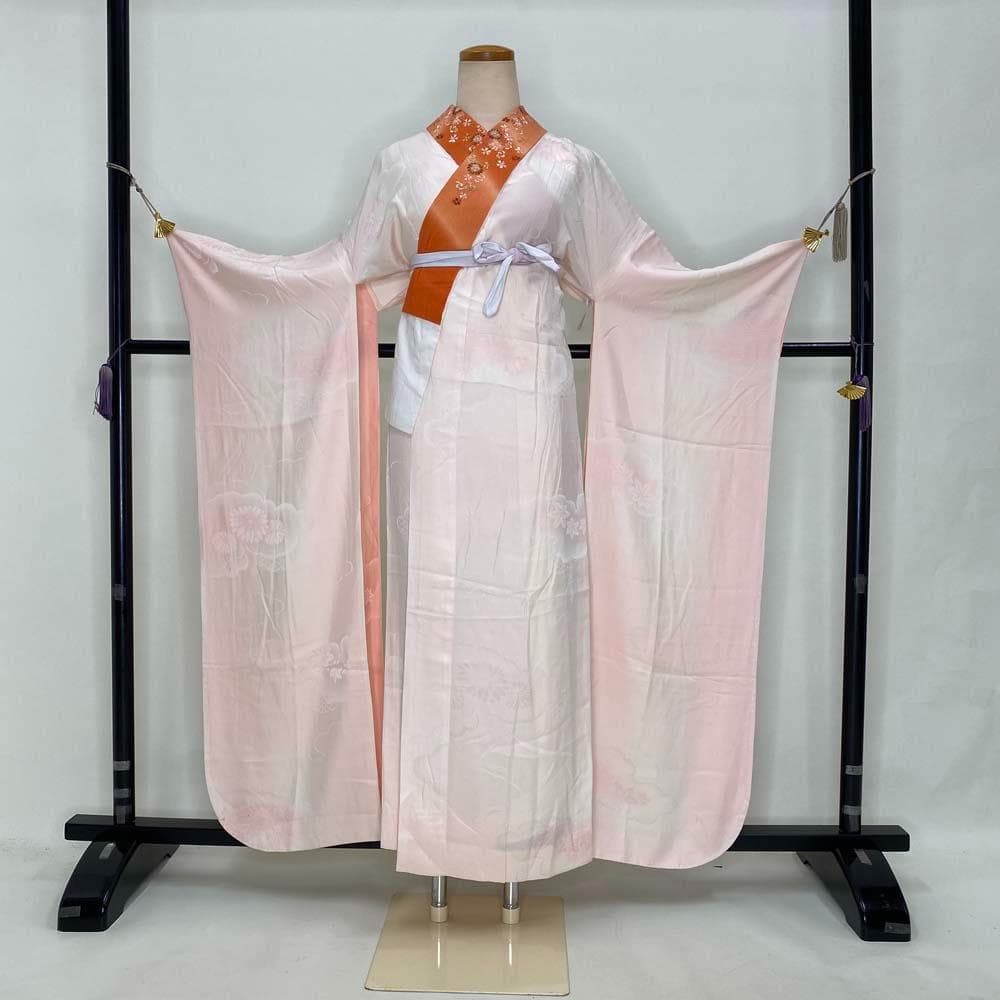 振袖フルセット 白 ピンク 成人式 草履バック付き 帯 小物一式 S-191