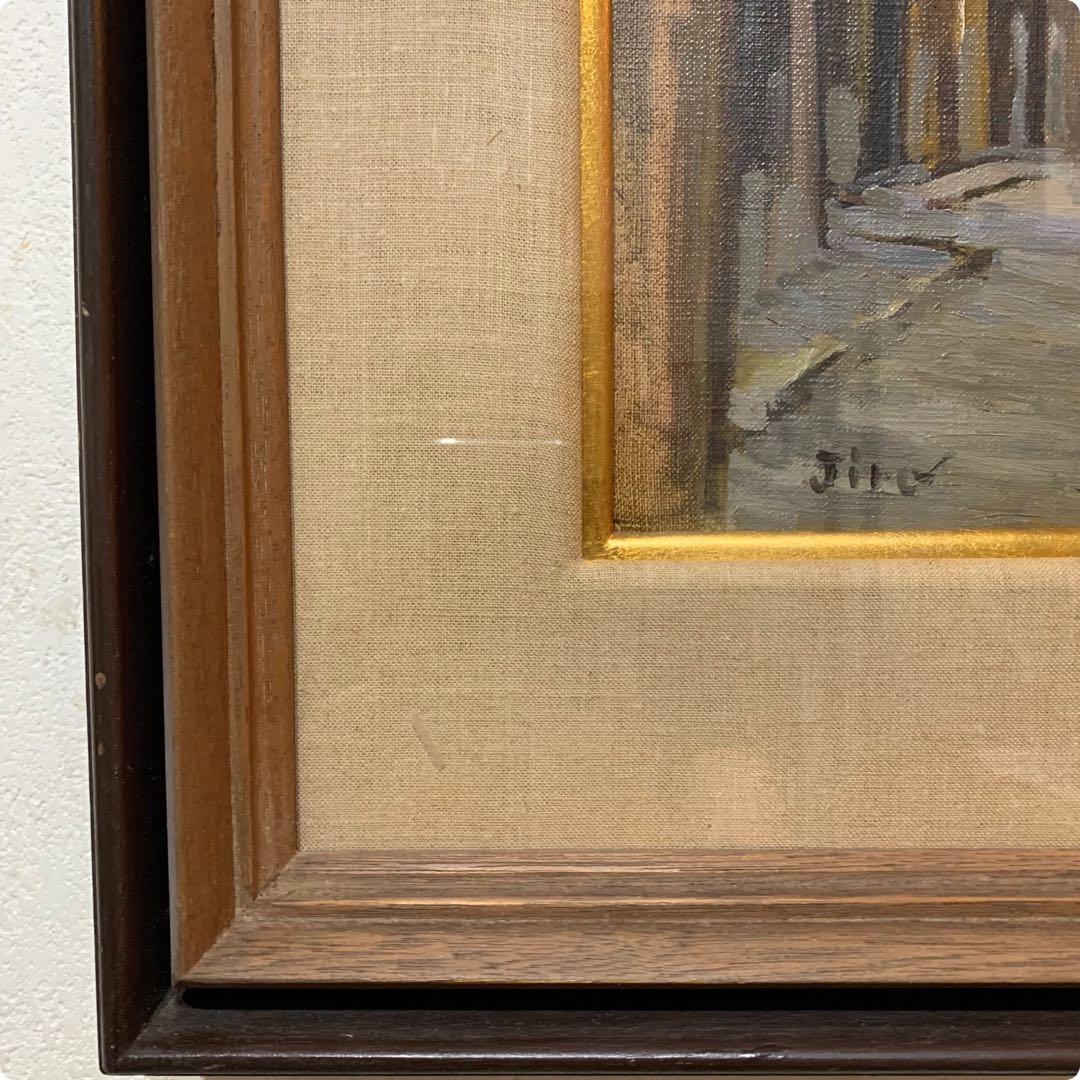 絵画　油彩肉筆画　真作　小林二郎『神戸の夏』F6 1962年作