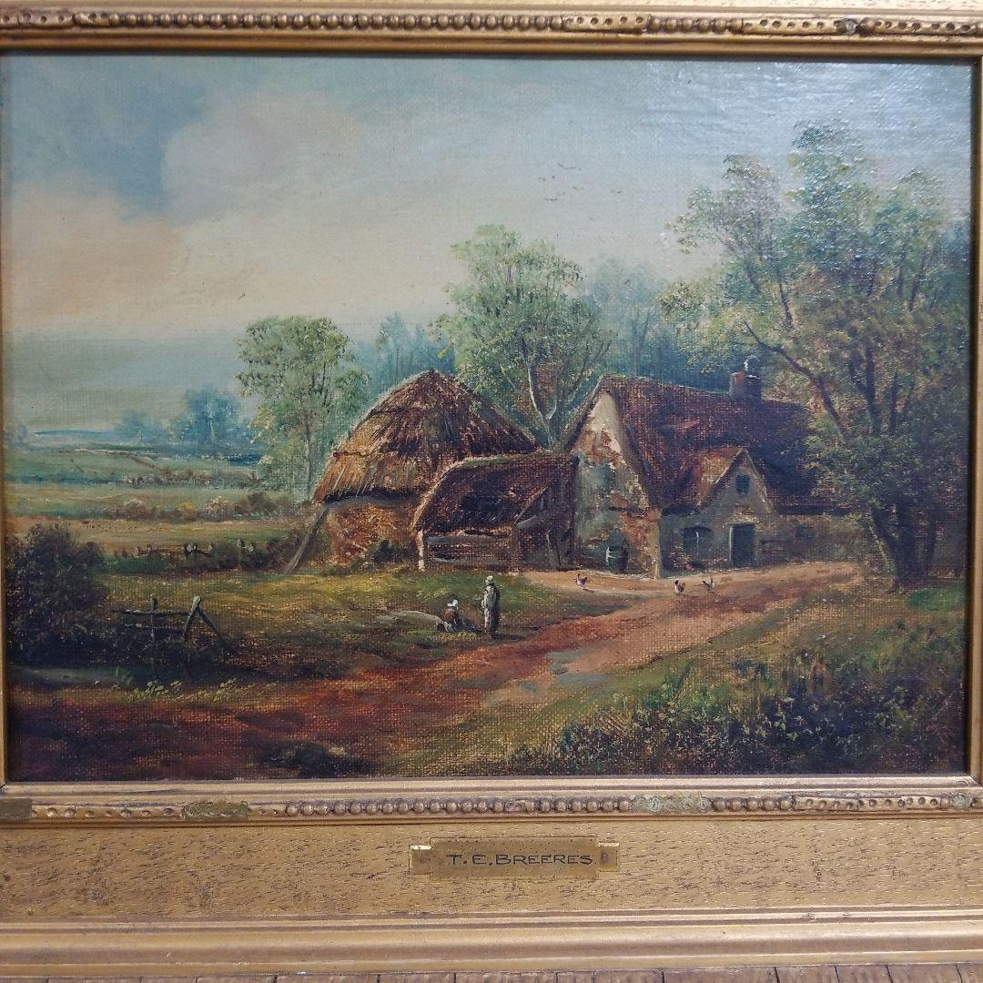 T.E. Breeres 風景画 油彩画