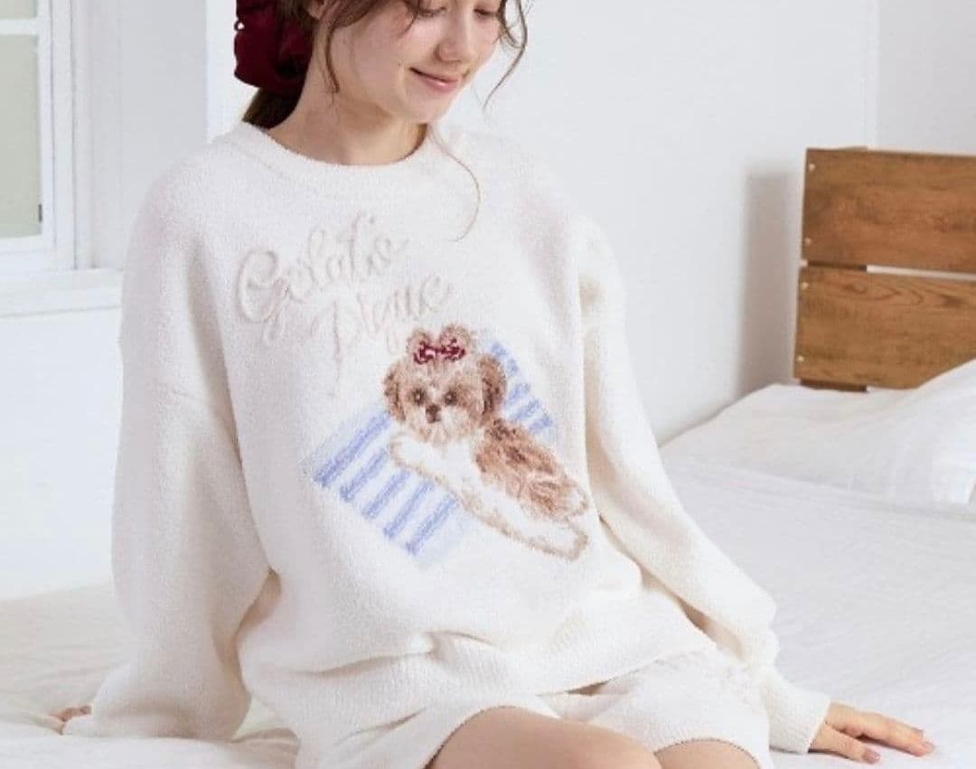 ジェラートピケ シーズー柄プルオーバー