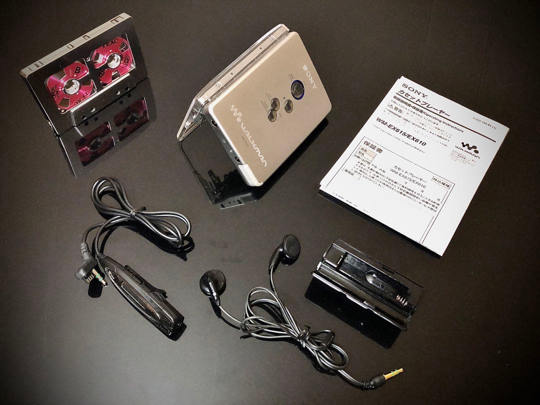 カセットウォークマンSONY WM-EX610透明カバー「整備済み、完動超美品」