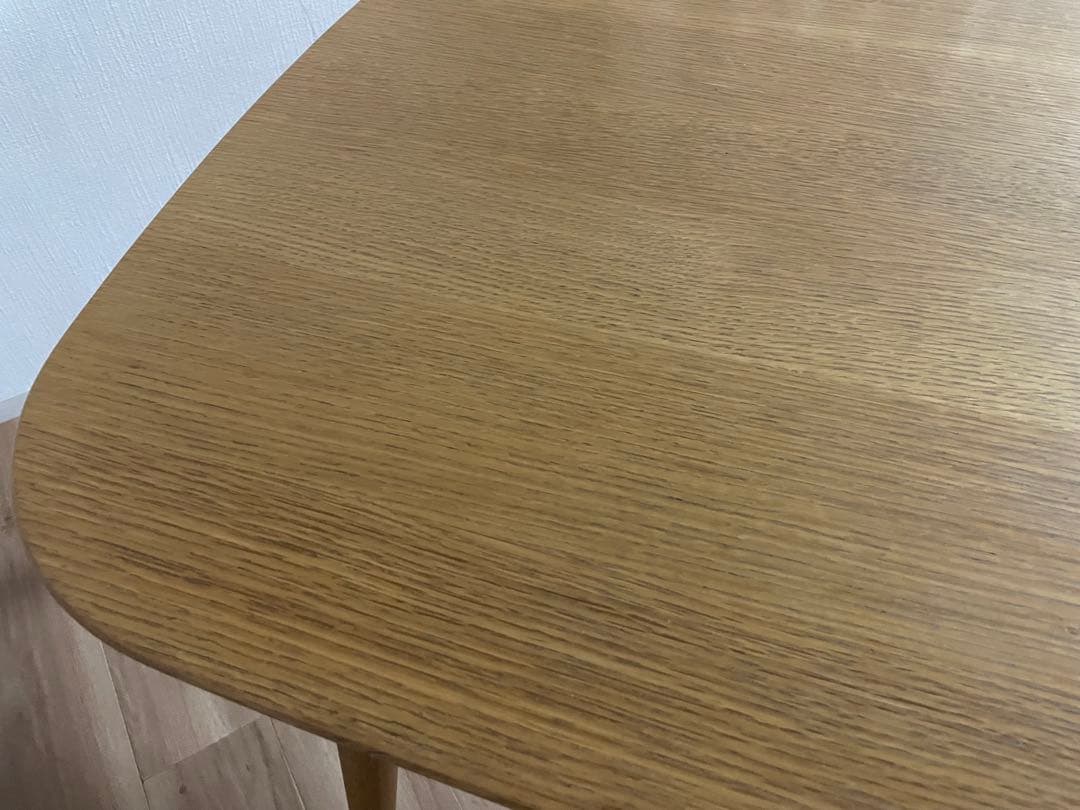 廃盤　無印良品　オーク材テーブル　150㌢　丸脚