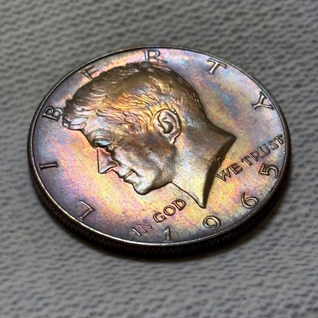 アメリカ 1965年　ケネディハーフ銀貨