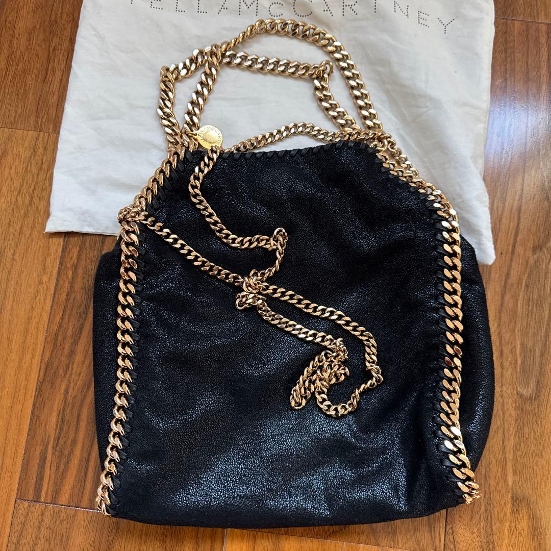 ステラマッカートニー ファラベラ ミニトートバッグ ゴールド ブラック