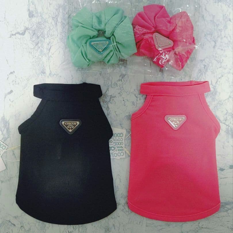 Chic Mesh タンクBlack＆Salmon　サーカスサーカスcircus