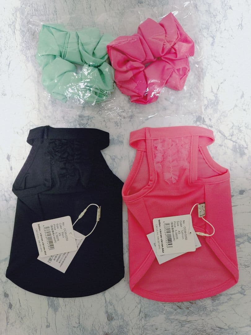 Chic Mesh タンクBlack＆Salmon　サーカスサーカスcircus