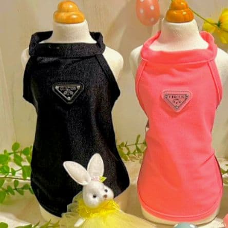 Chic Mesh タンクBlack＆Salmon　サーカスサーカスcircus