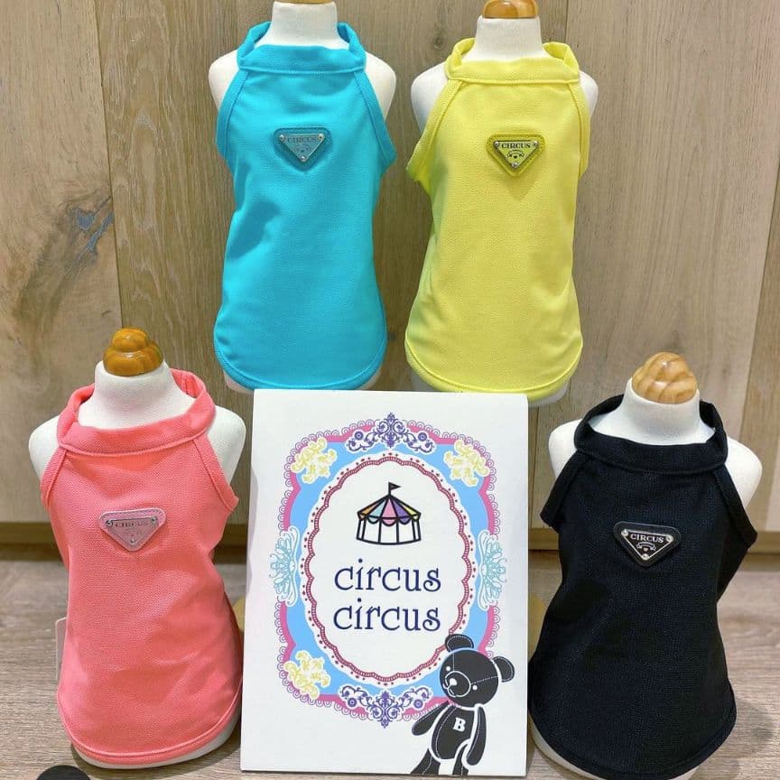 Chic Mesh タンクBlack＆Salmon　サーカスサーカスcircus