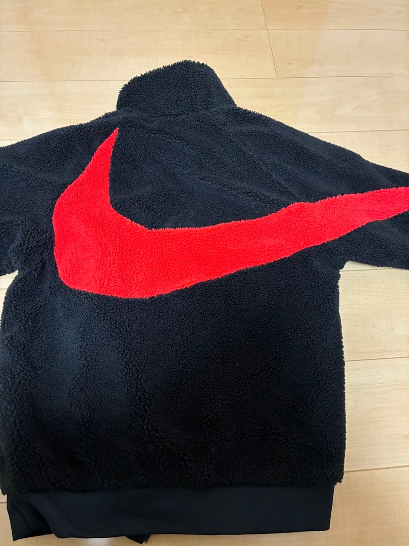【美品】NIKEナイキ　フルジップ スウッシュ リバーシブル ボア ジャケット