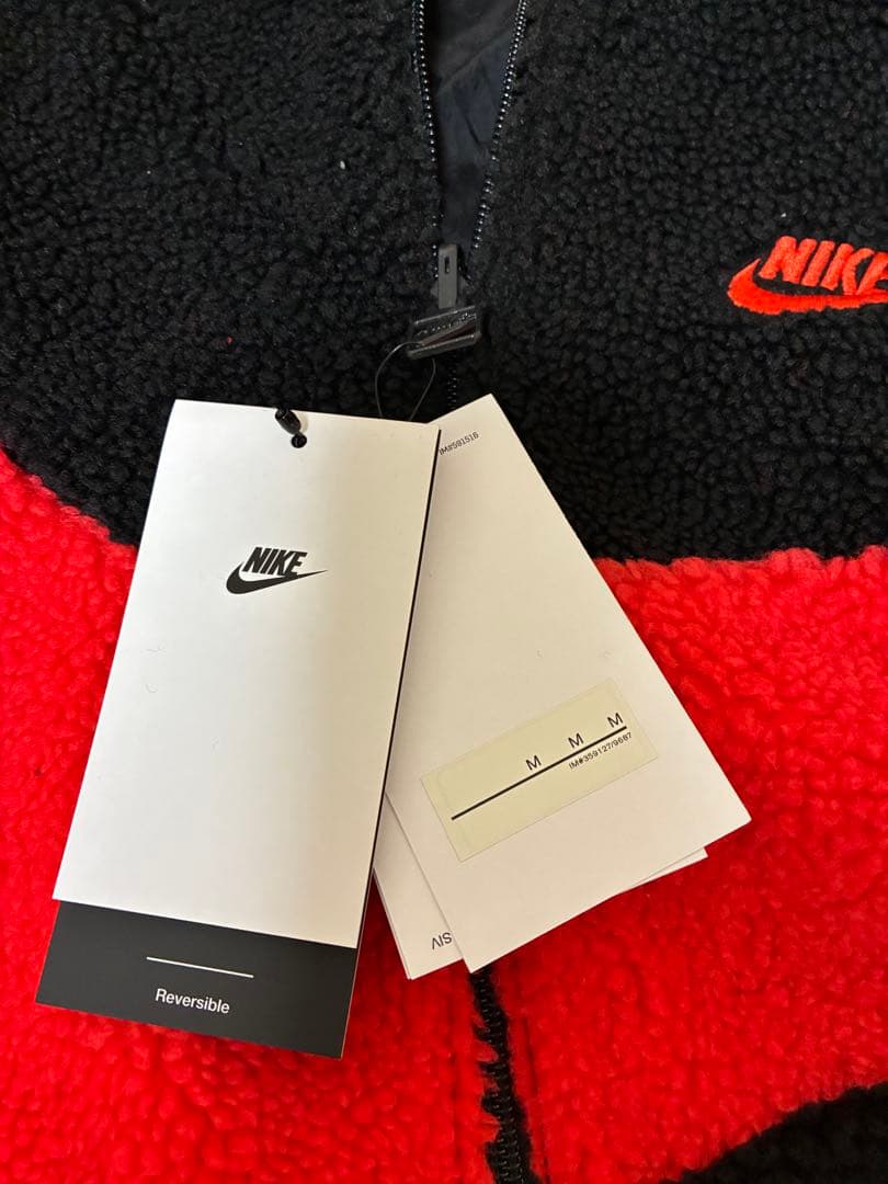 【美品】NIKEナイキ　フルジップ スウッシュ リバーシブル ボア ジャケット